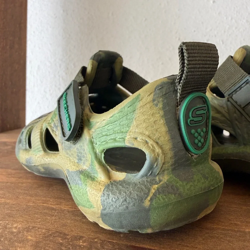 Skechers Foamies Koolers Swurlz Camo Water Sandals Toddler Size 7